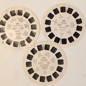 FUN Vintage Mexico View Master Reels Lot of Three Mexico City - Bullfight -